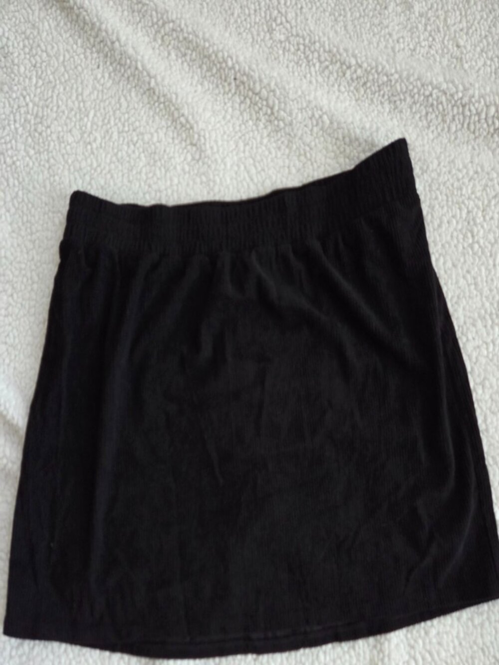 Black Ribbed Corduroy Skort XL Built In Shorts Stretch